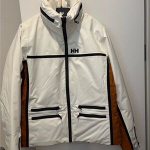 Helly Hansen Cream and Brown Jacket with Black Accents